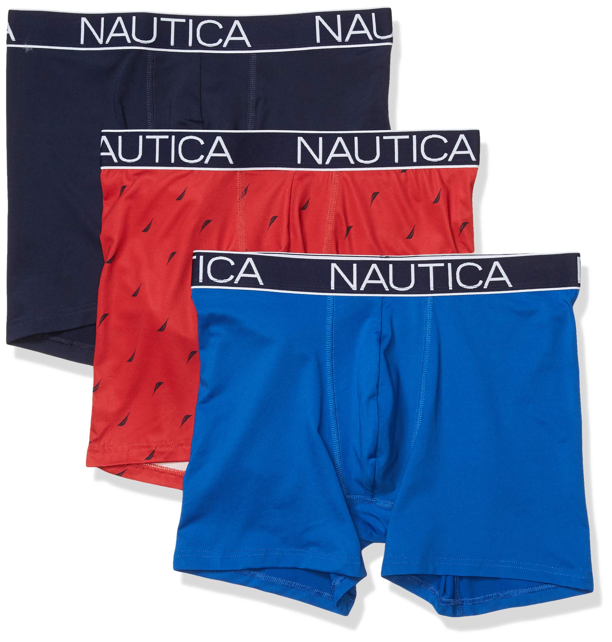 Nautica Men's Brushed Poly 3 Pack Boxer Brief Nautical Fashions