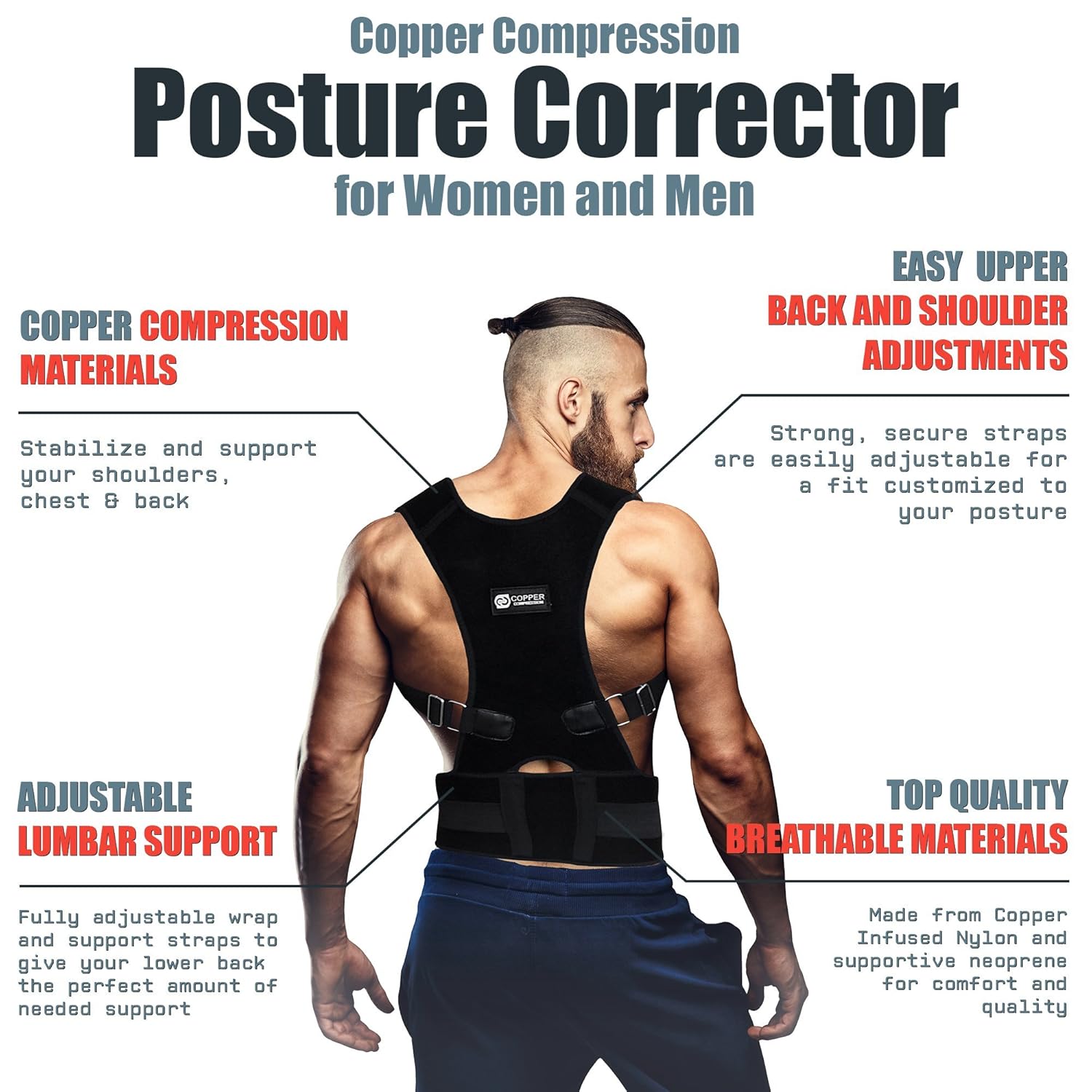 copper compression posture corrector
