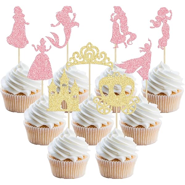 36 Stück Goldene Feen-Cupcake-Topper Mit Glitzer ? Produktbild-Vorschau 6