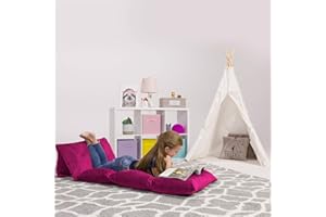 Posh Creations Cozy Soft Pink Microfiber Floor Pillow Cover, Queen Size