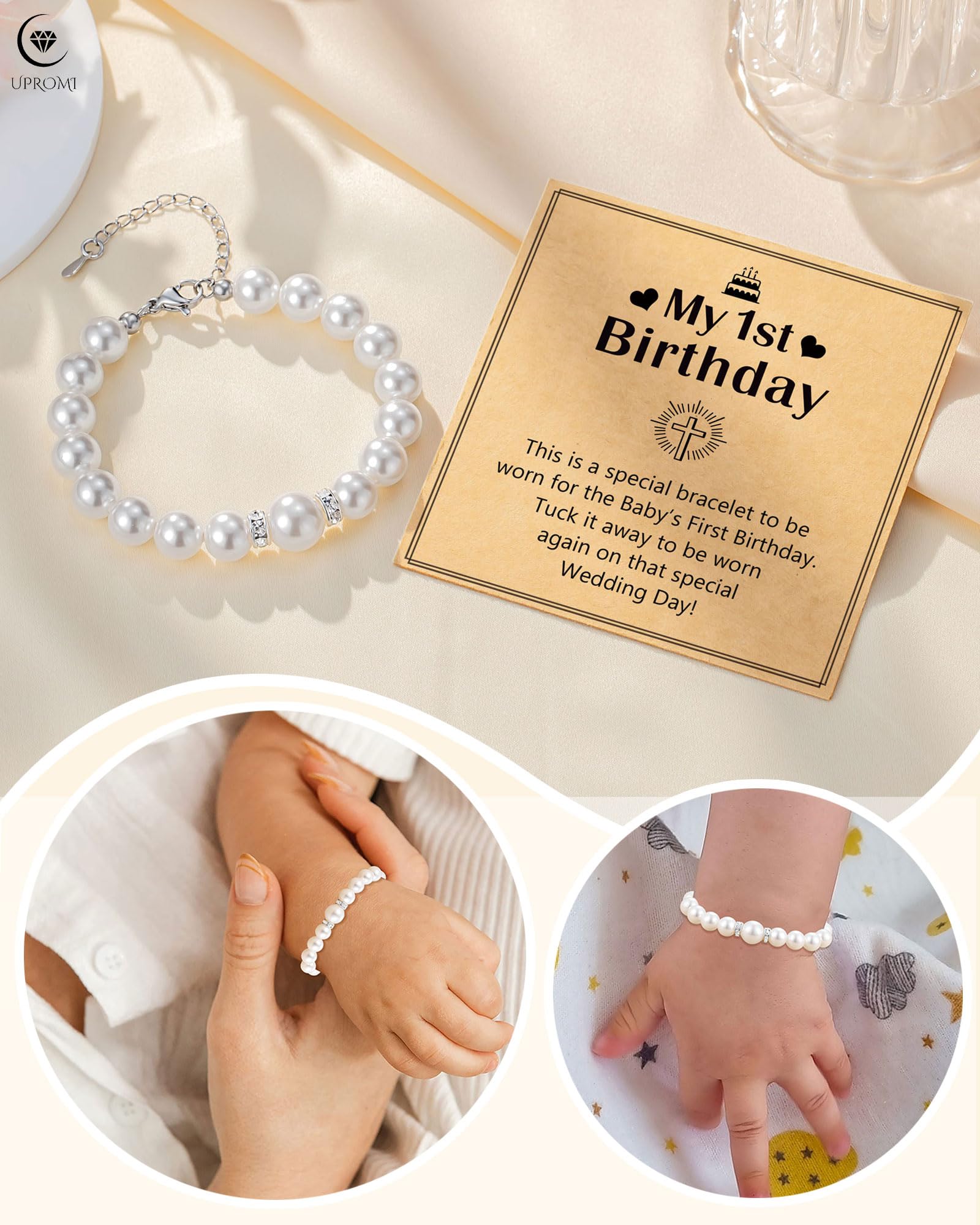 UPROMI First Birthday Gifts for Girls Bracelet