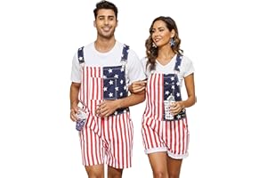 OPDNBON Festival Overalls for Men Fashion Jumpsuits Shorts Romper Bibs Coveralls