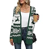 LILBETTER Womens Casual Lightweight Long Sleeve Open Front Cardigan Sweaters with Pockets