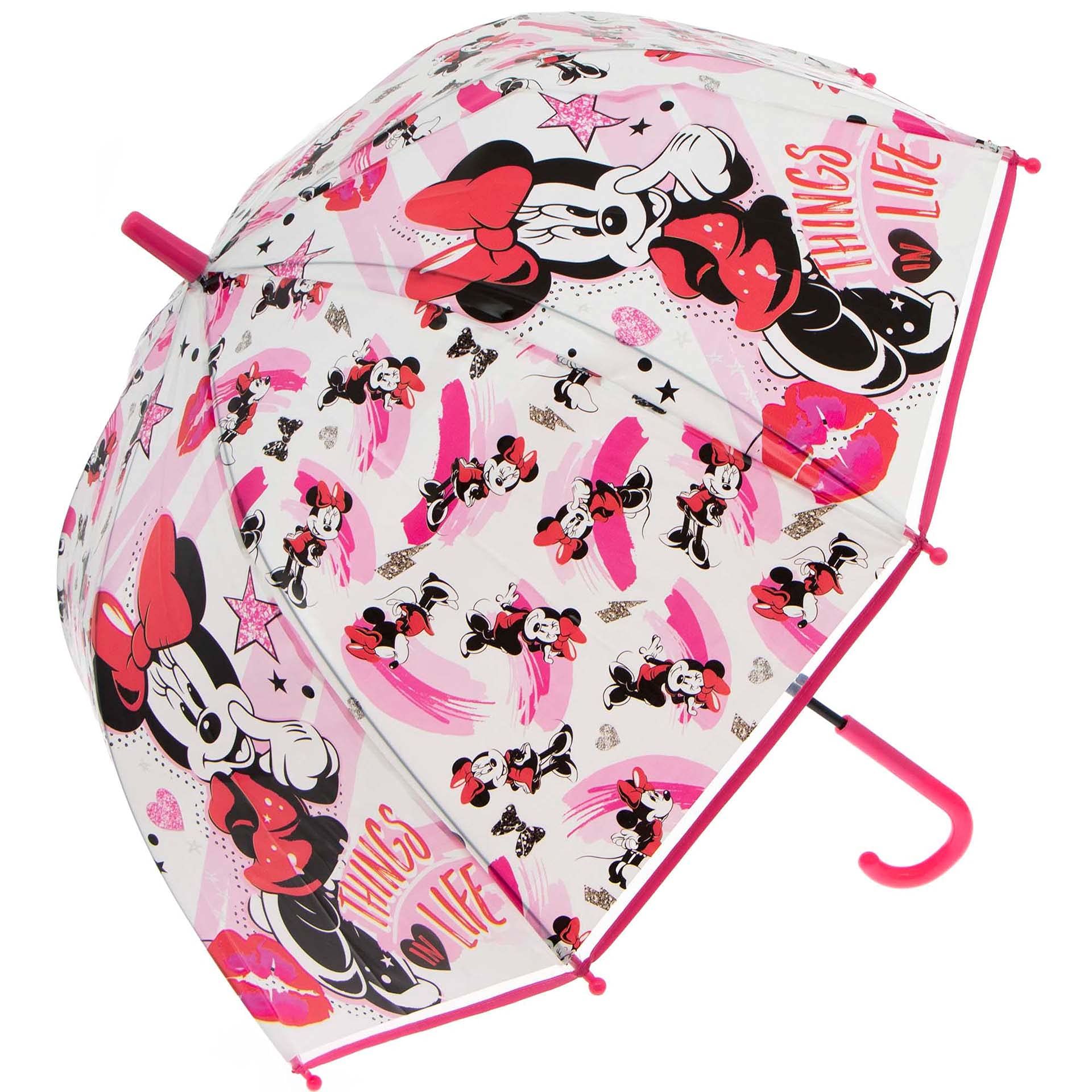 Minnie Maus KL83256 Mickey & Minnie Bell Umbrella Cartoon Pink 45cm