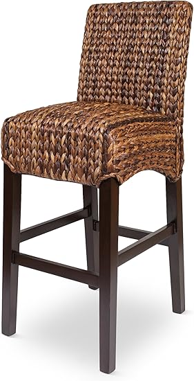 Amazon Com Birdrock Home Bird Rock Seagrass Barstool Bar Height