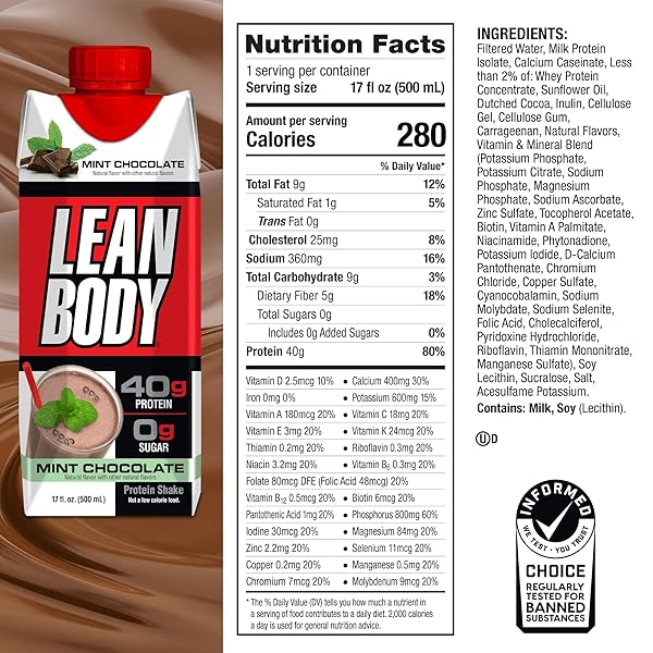 LEAN BODY RTD MNT CHC 17OZ 12/PACK