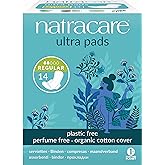 Natracare Slim Fitting Ultra Pads with Wings, Regular, Made with Certified Organic Cotton, Ecologically Certified Cellulose Pulp and Plant Starch (12 Pack, 168 Pads Total)
