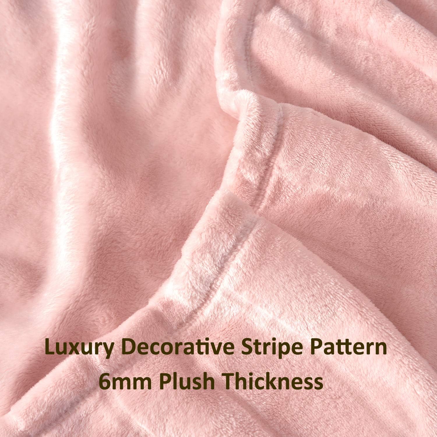 Bertte Throw Blanket Super Soft Cozy Warm Blanket 330 GSM Lightweight Luxury Fleece Blanket for Bed Couch- 50"x 60", Pink: Home & Kitchen