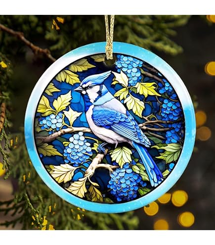 B Ornements de Noël Colibri Acrylique Empilé Décoration de Vacances d'Hiver Décoration de Sapin de Noël Décoration Maison Ornement Colibri 3.94 Pouces