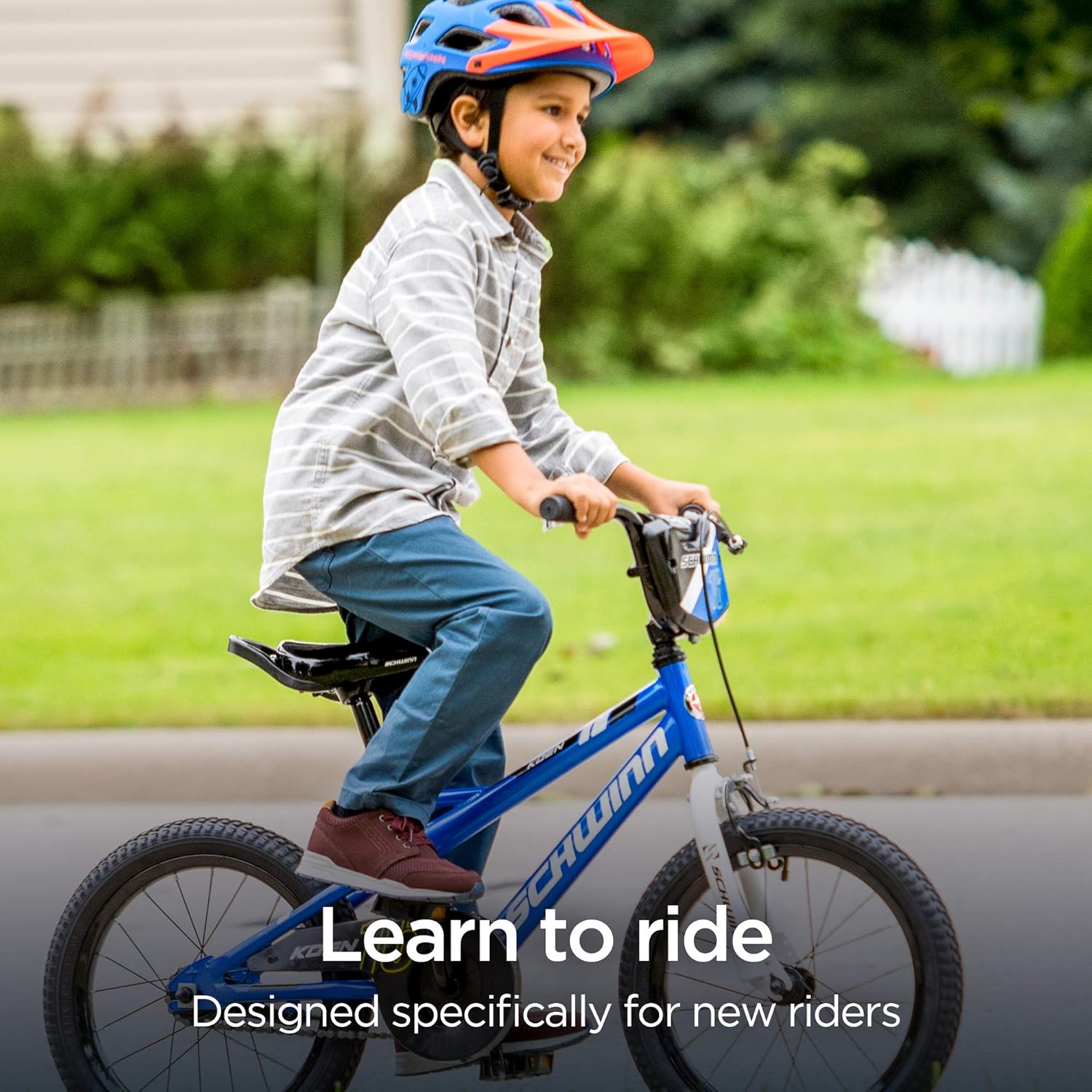 Schwinn Koen Boys Bike for Toddlers and Kids, 18-Inch Wheels, Blue : Sports & Outdoors