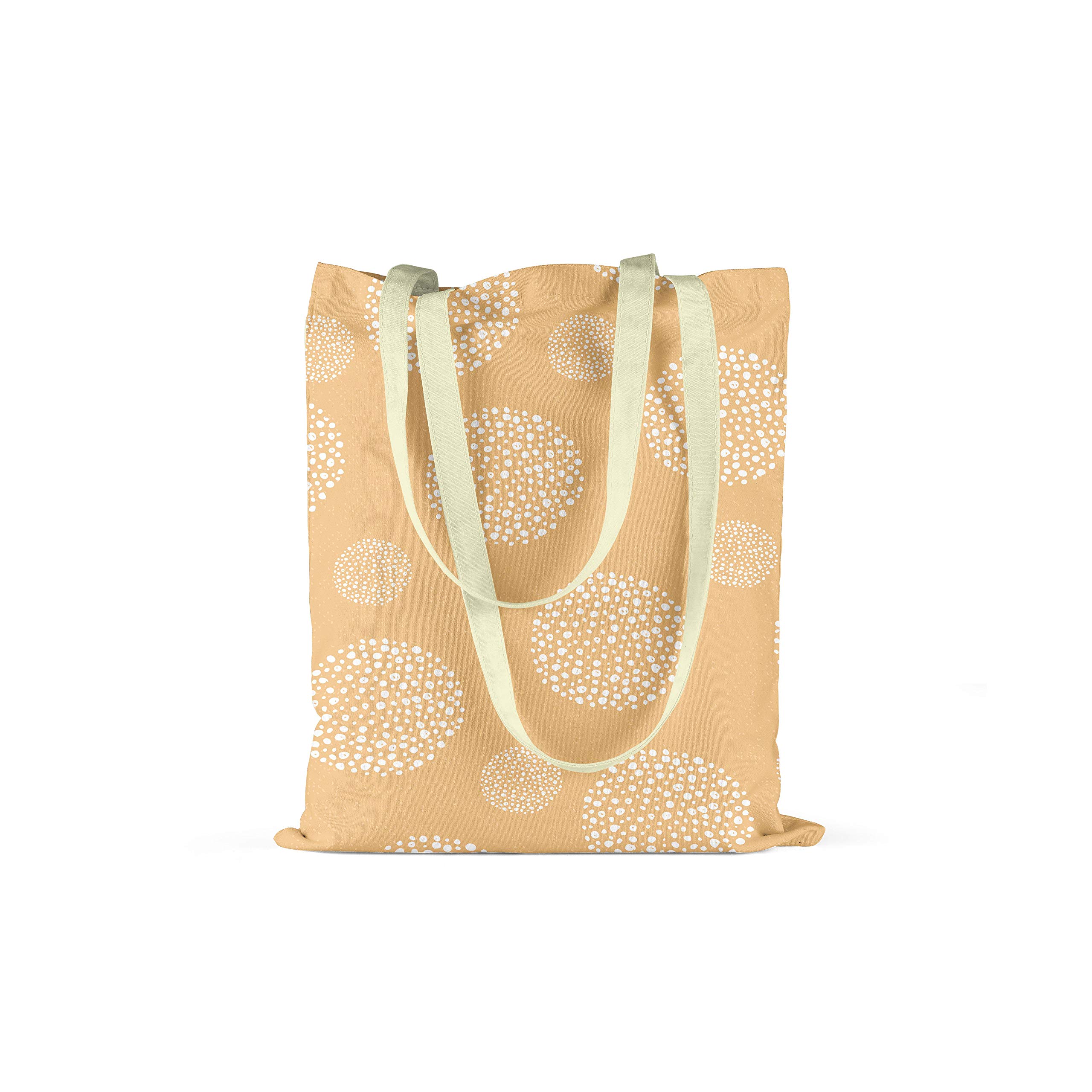 Bonamaison Printed Tote Bag, Reusable Grocery Bag, Shopping Bag, Machine Washable, Foldable, Canvas Cloth Bag with Handles, Size: 34x40 Cm