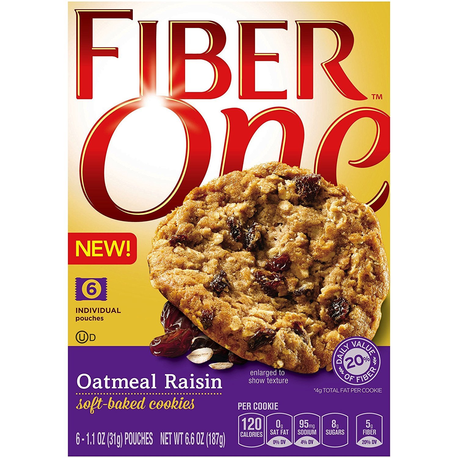 Fiber Cookies 1.1 OZ (Pack of 8)