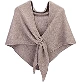 FALETO Women Winter Knit Shawl Wraps Triangle Pashmina Scraf Elegant Poncho Shawls Cozy Fashion for Daily Wear