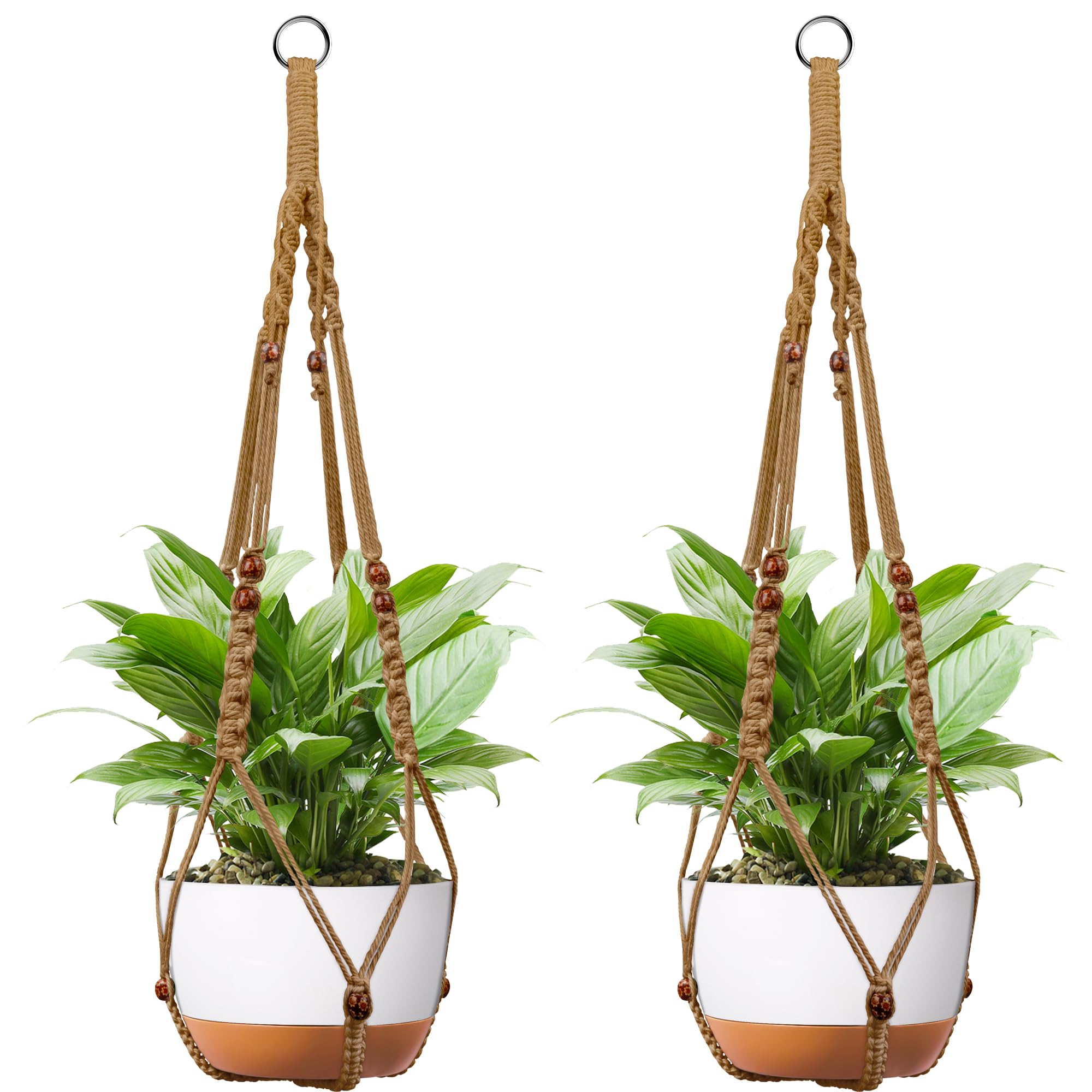 IDEEEPAN 43 Inch Macrame Plant Hanger - Fits 6-15