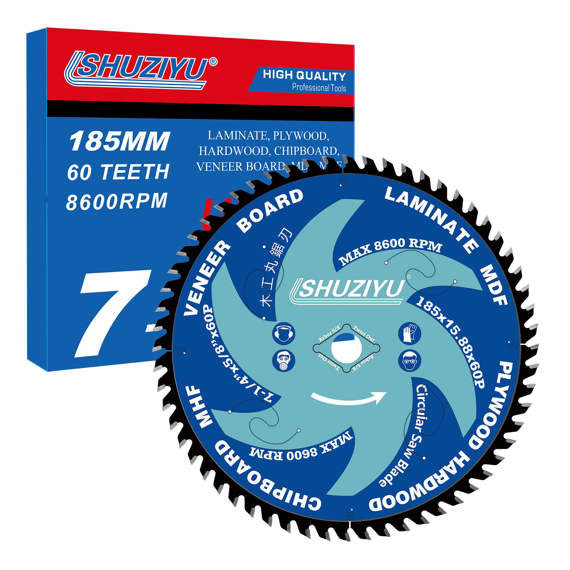 LSHUZIYU 7-1/4”(185MM)-60T, Super Thin Kerf