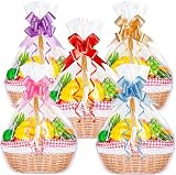 HCSSZ 10 Pack Cellophane Gift Basket Bags with Pull Bows Large 28x40 in view 5