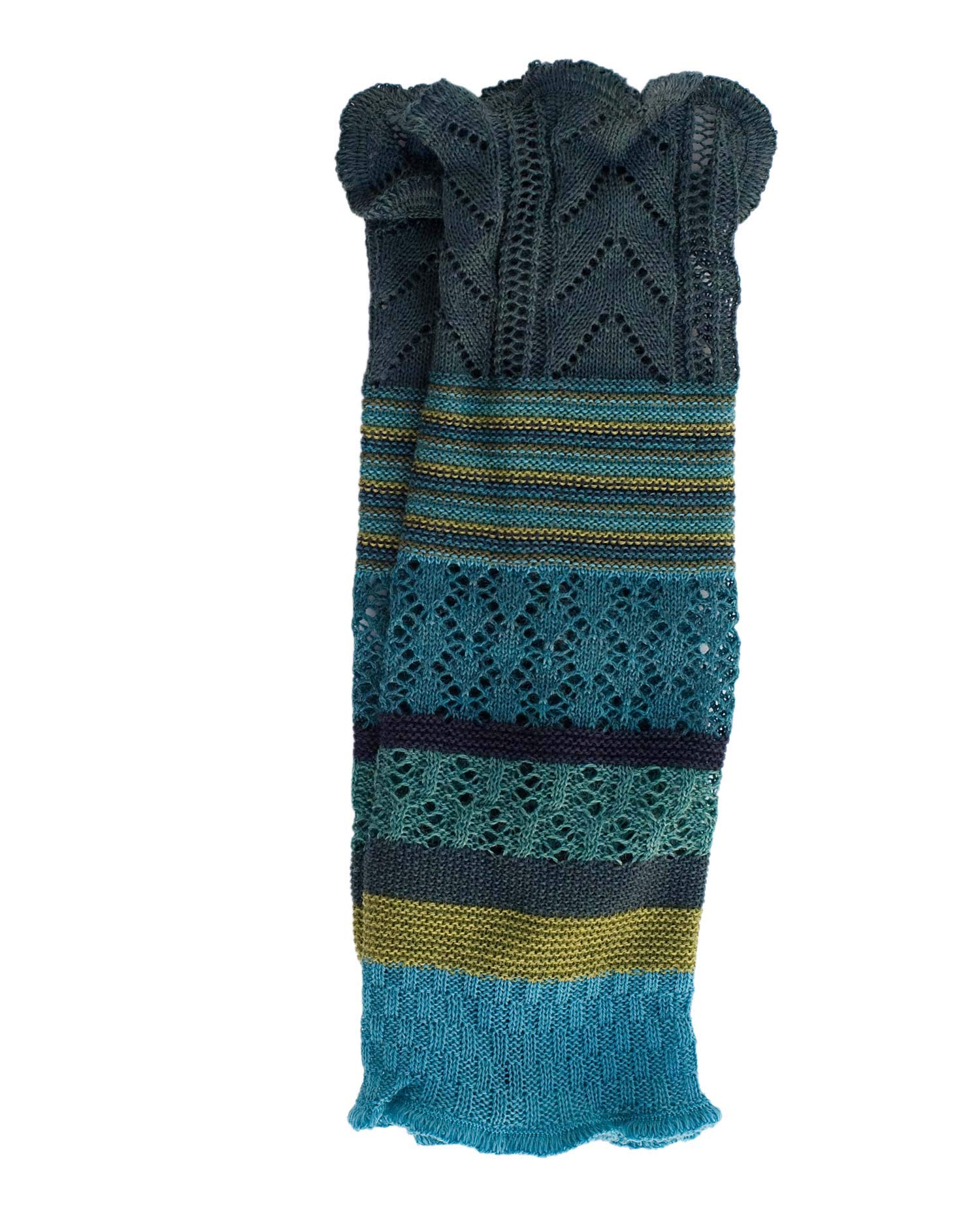 Invero, Merino Arm Warmers Ruby Multicoloured, 100% Wool, petrol, One size
