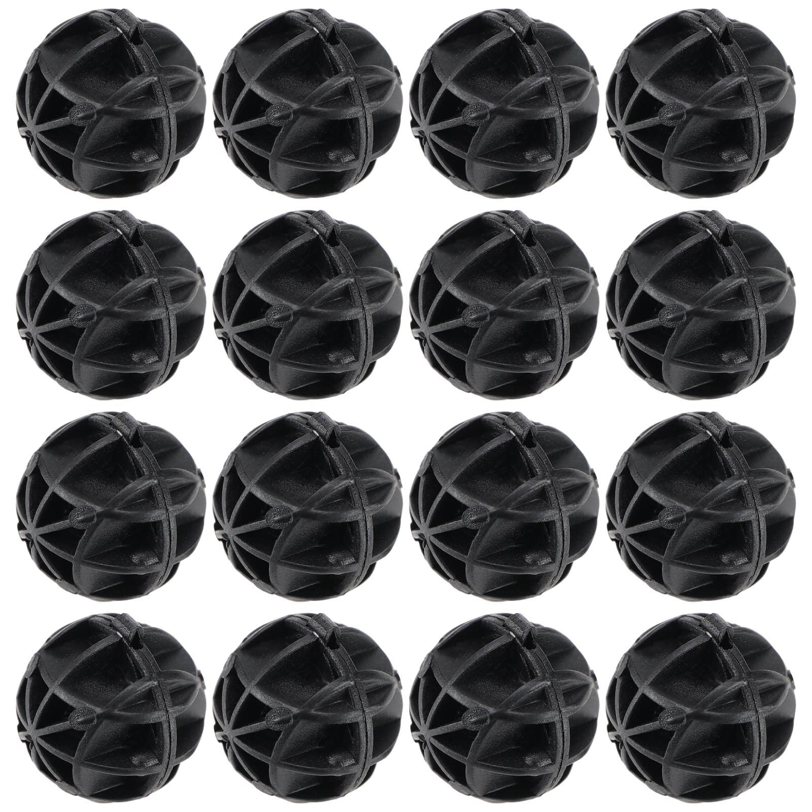 YINETTECH 50PCS Bio Porous Filter 16mm Biochemical Ball Filter Media Water Filter Material with Cotton for Fish Tank Pond Aquarium Filter Accessories
