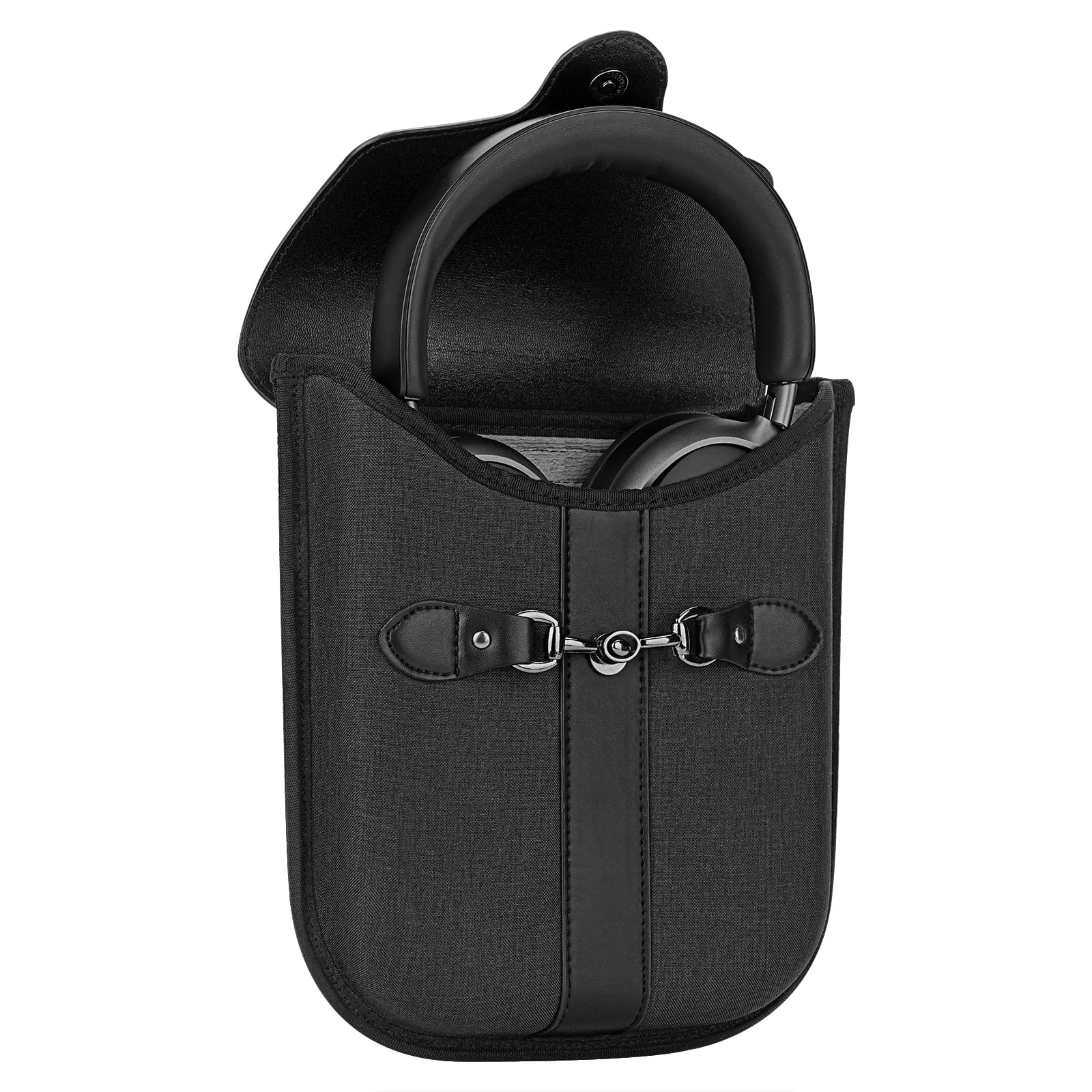 GEEKRIA Elite Headphones Case for On-Ear/Over-Ear Headphones, Replacement Hard Shell Travel Carrying Bag, Compatible with Bose QC Ultra II/Ultra, 700, AKG Y500, Sony, Jabra Headsets (Black)