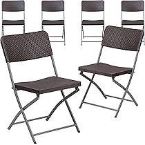 Tavolo Pieghevole In Rattan Marrone 82.5x171.4 Cm - Per Esterni, Pratico E Resistente - Foto 5