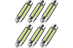 Serundo Auto 578 Led Car Bulb 211-2 Led Car Bulb 41mm 42mm 1.65in 212-2 Led Car Bulb for Car Map Light Dome Light, 22SMD 3014 Chips 6000k White Super Bright Interior Led Car Bulb,Pack of 6pcs