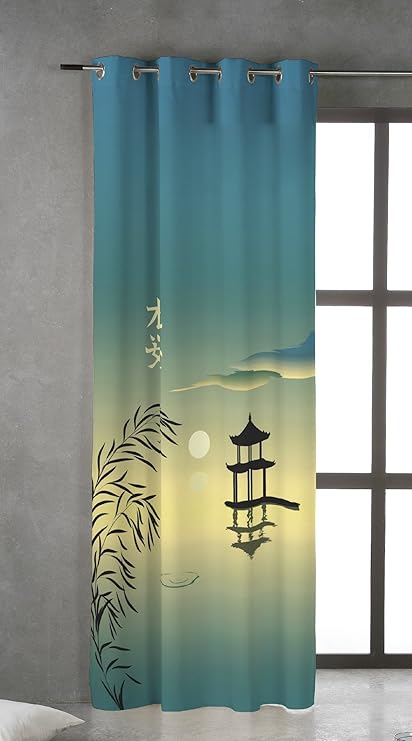 tsuki osoku cortina ojales metalicos 150 x 260 zen chillout japonesa
