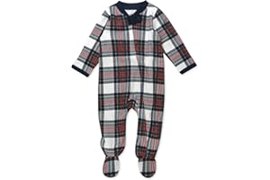HonestBaby unisex-baby Holiday Sleep & Play Footed One-piece Pajama Sleeper 100% Organic Cotton