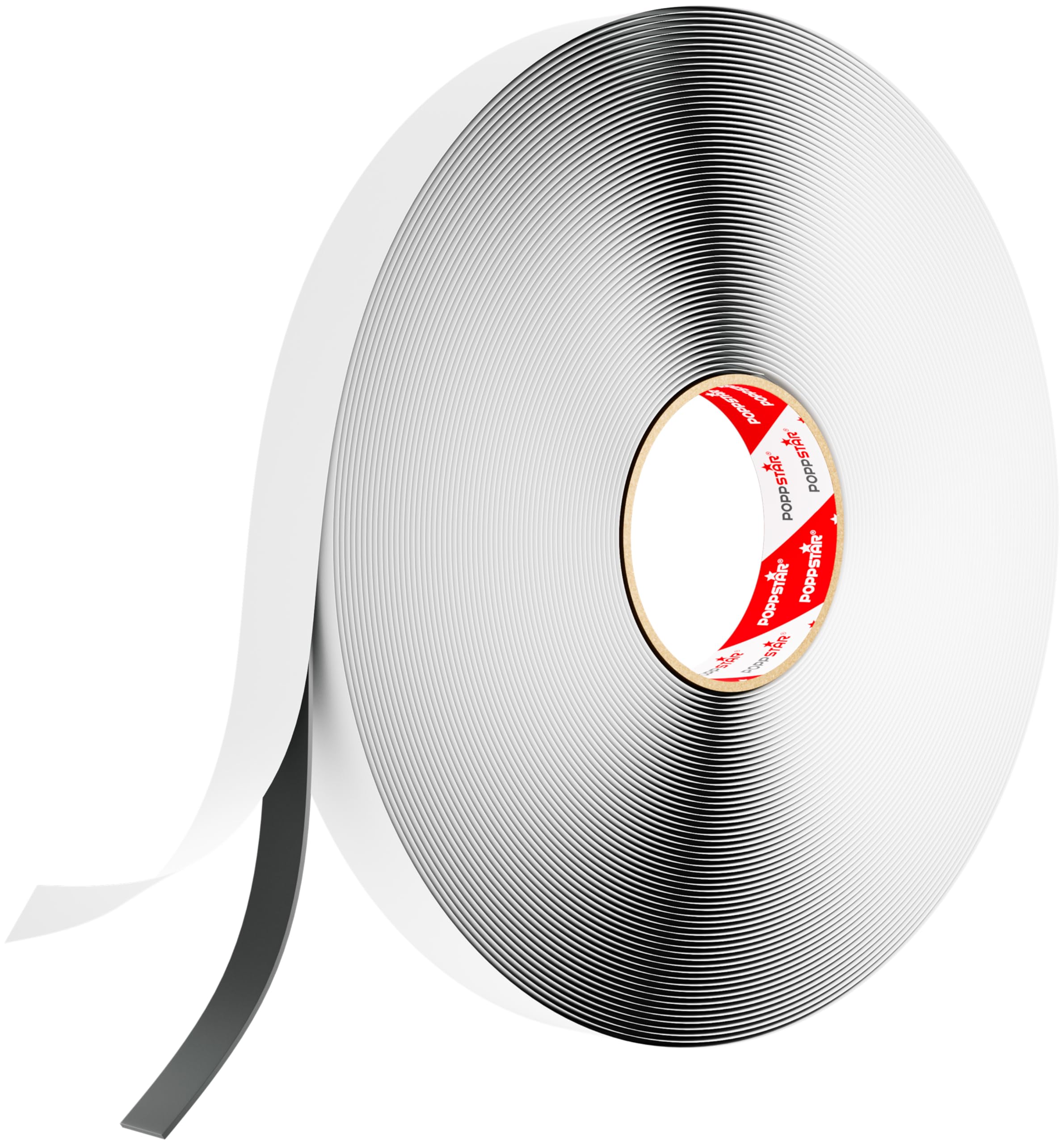 POPPSTAR Double-Sided Butyl Tape (25m x 15mm x 1.6mm) Butyl Rubber Tape, Black