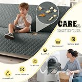 TAOCOCO 100% Waterproof 1 Seater Sofa Cover with Storage Pockets Dark Grey view 6