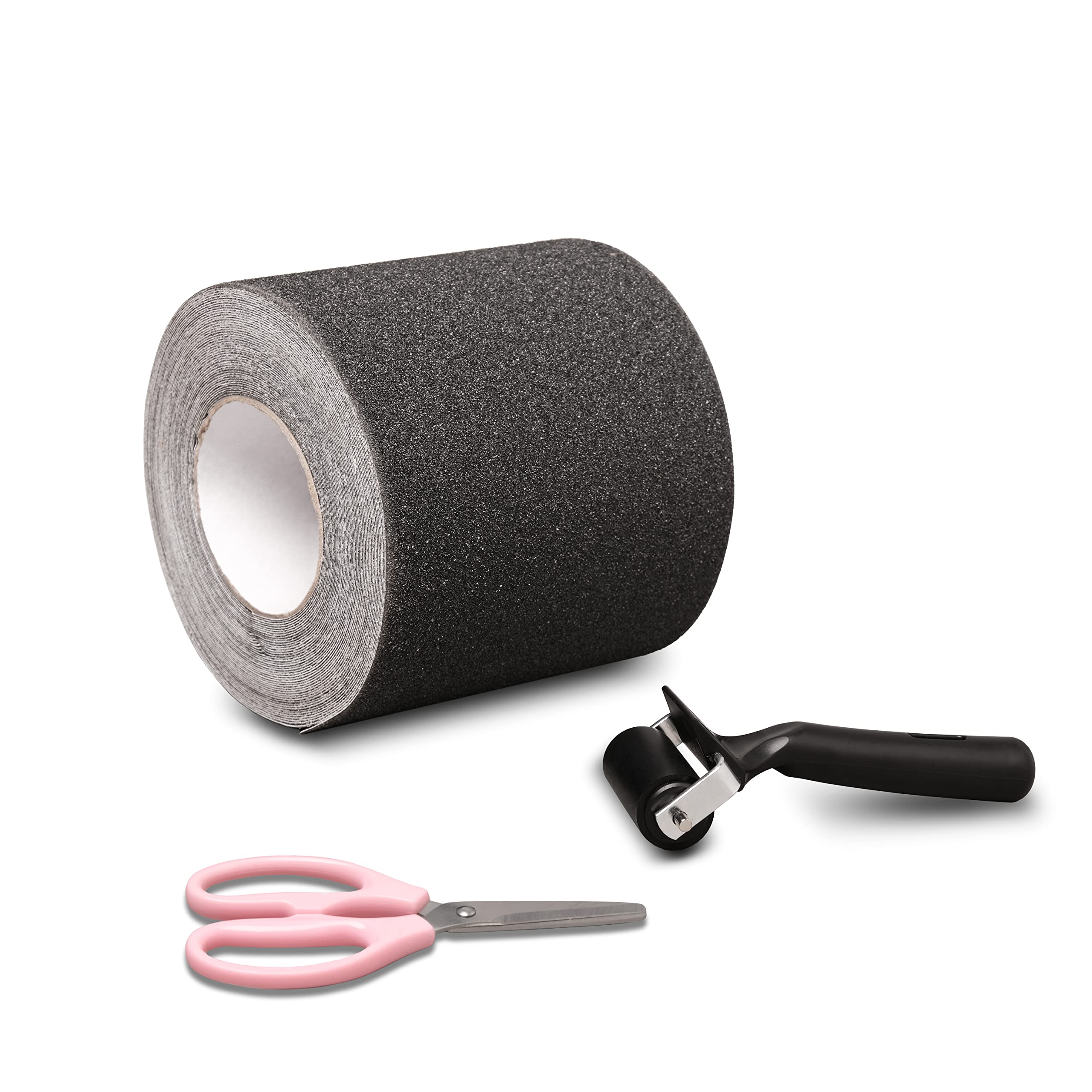 VORVIL Anti Slip Traction Tape for Indoor Outdoor Stairs - Slippery Steps - Decks - Ramps - Walkways | Heavy Duty Skid Resistant | Safety Grip 80 Grit Surface | Width 15.2cm x Length 18.3m.