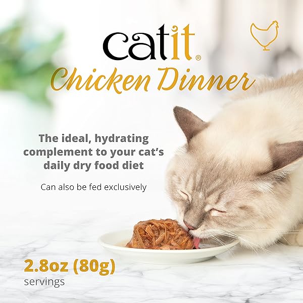 CATIT CHICKEN DINNER WITH SALMON & CARROT – HYDRATING AND HEALTHY WET CAT FOOD FOR CATS OF ALL AGES