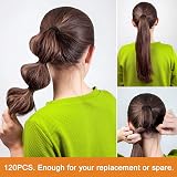 MOSTFUN 120 Pcs Hair Bobs Multicolor 2mm Elastic Hair Ties No Metal view 7