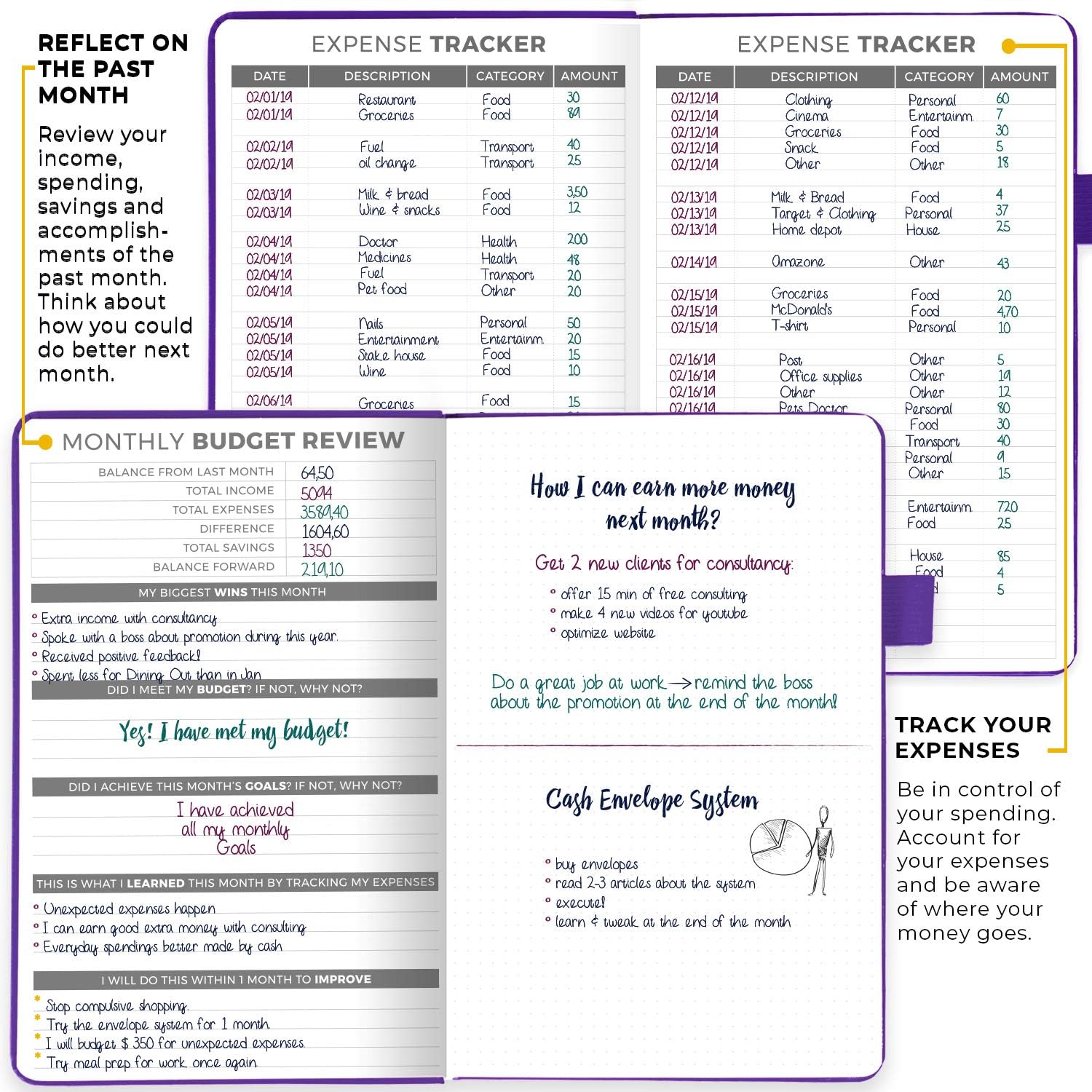 Clever Fox Budget Planner, Expense Tracker Notebook. Monthly Budgeting Journal - Image 4