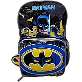 AI ACCESSORY INNOVATIONS Batman Full Size 16 Inch Backpack with Detachable Lunch Box