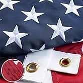 Bradford Embroidered 420D American Flag 4x6 ft Outdoor Heavy Duty US USA Flags Thicker 100% Nylon Material with 2 Brass Grommets, Flag for All Weather Outside Longest Lasting