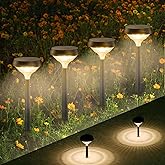 Linkind Solar Lights Outdoor 8 Pack, Solar Pathway Lights, Warm White Landscape Path Lights Waterproof for Walkway Yard Garden Driveway Use