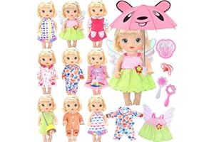 Ebuddy Baby Doll Clothes & Accessories - 16 Pack with 12 & 14 Inch Doll Sizes