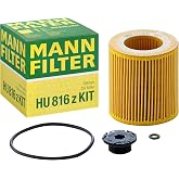 Mann Filter HU 816 z KIT Cartridge Oil Filter Replacement Compatible With BMW 228i (2014-2016), 320i (2012-2018), 328i (2012-2016), 428i (2014-2016), Z4 (2012-2016)