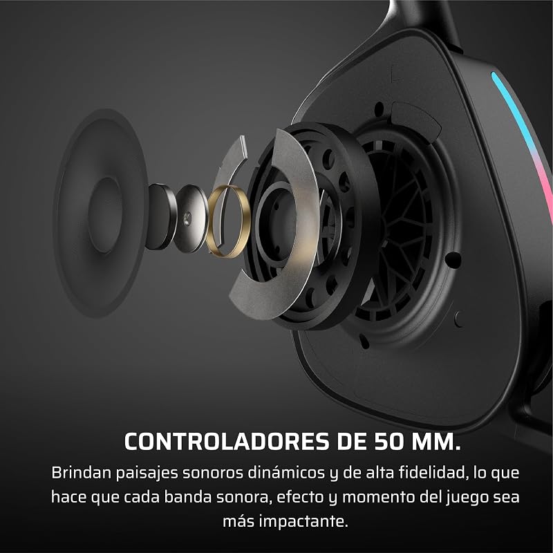 Fones de ouvido para jogos sem fio CORSAIR VOID v2 com Bluetooth para PC, PS5, PS4, Switch e Mobile – Dolby Atmos, bateria de 70 horas, sem fio de banda dupla, carregamento rápido – carbono