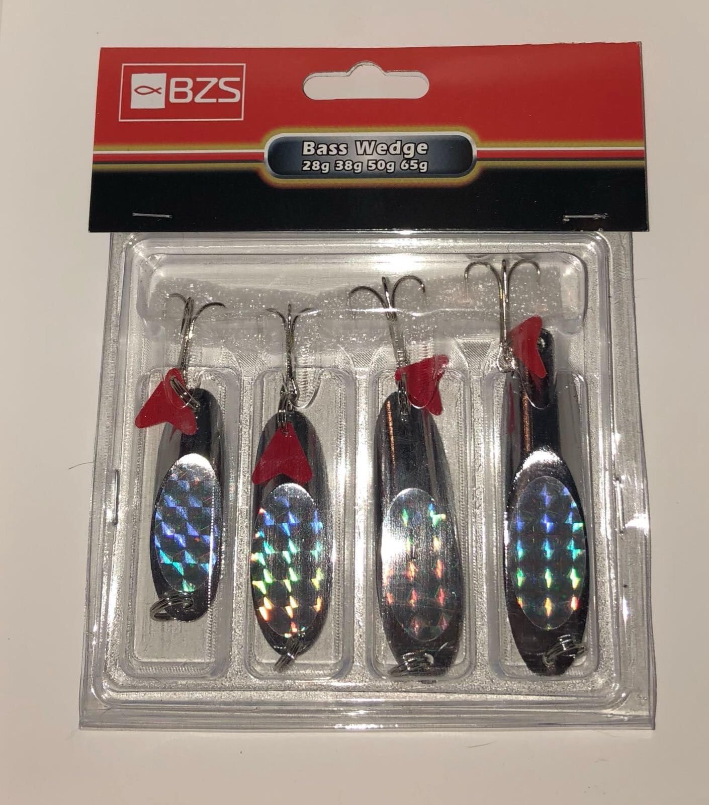 4 x Pack of Dexter Wedge Style Bass Lures In a Variety Of Weights