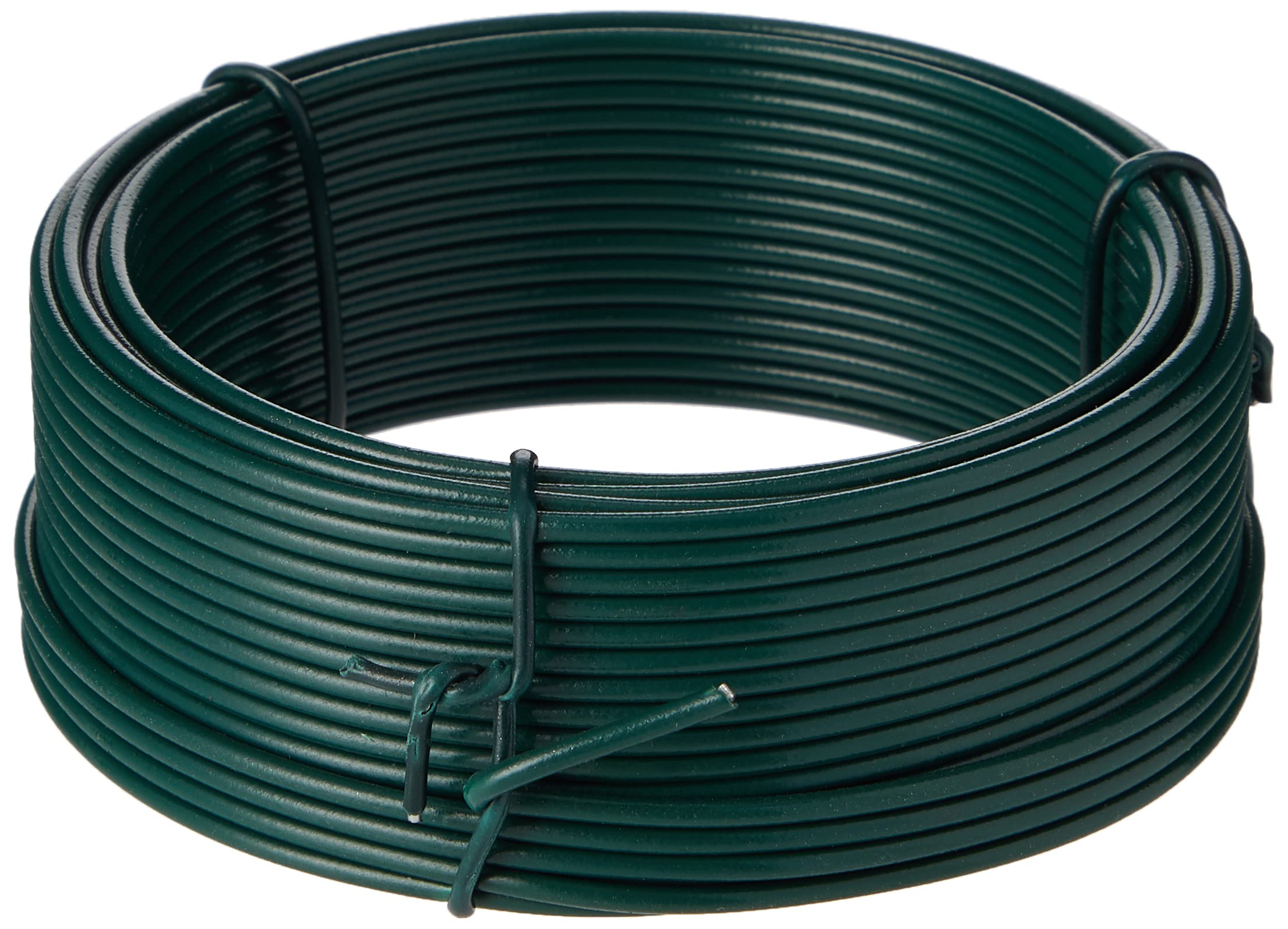 Merriway® BH00135 Plastic Coated Garden Wire, 2 mm x 15 m - Green