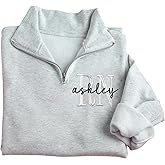 GODMERCH Personalized Nurse Quarter Zip Sweatshirt, Custom Embroidered Nurse Sweatshirt, RN Sweatshirts Gift for Nurses