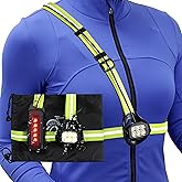 Running Lights for Runners - True 800 Lumen LED Chest Light, Night Running, Adjustable Beam, Yellow Reflective Gear, 4-8h USE TIME