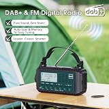 ROCAM Wind Up Solar Radio DAB/FM 5000mAh Power Bank SOS Light Blue view 2