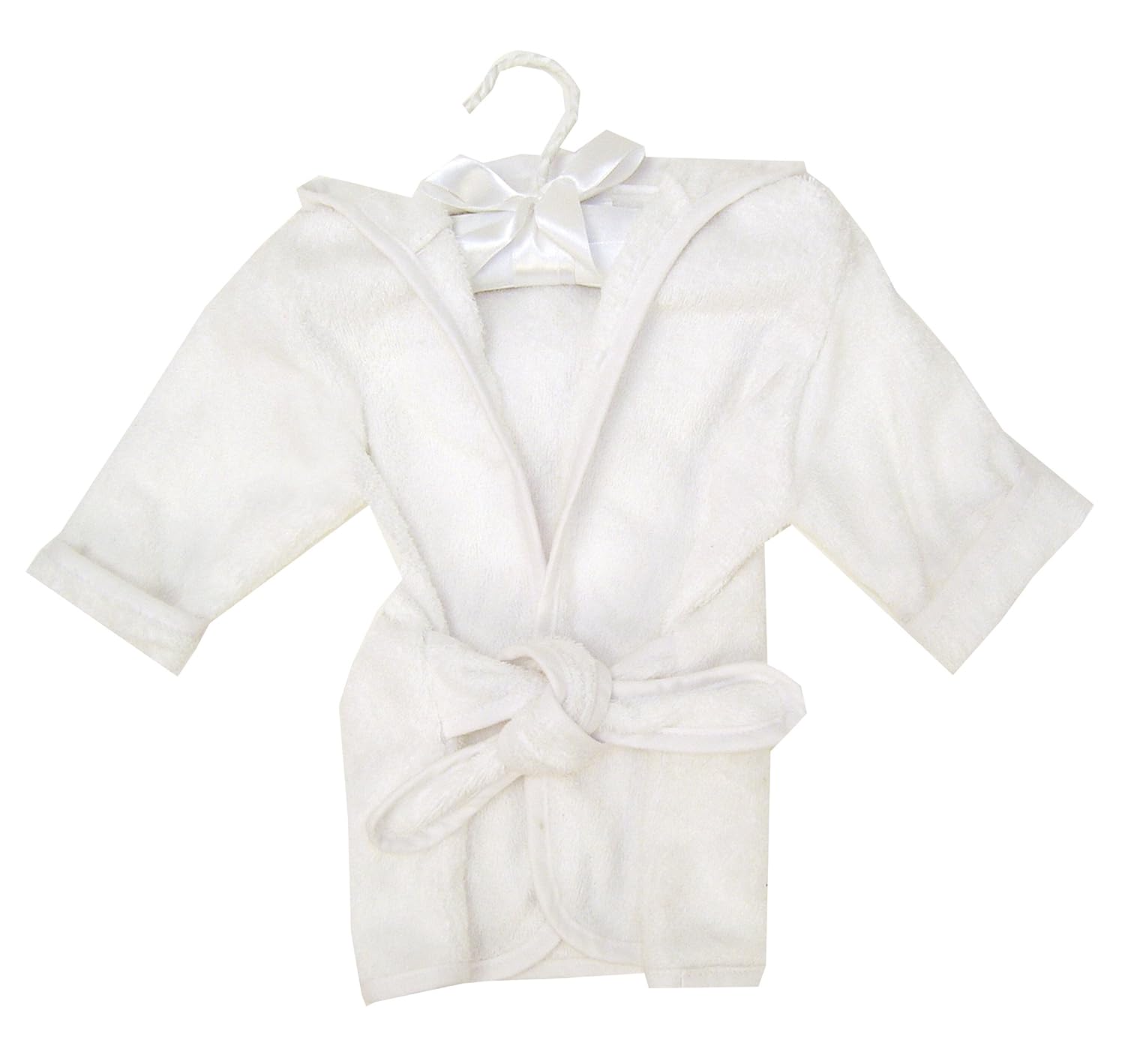 Trend Lab Infant Robe on Hanger, White: Baby