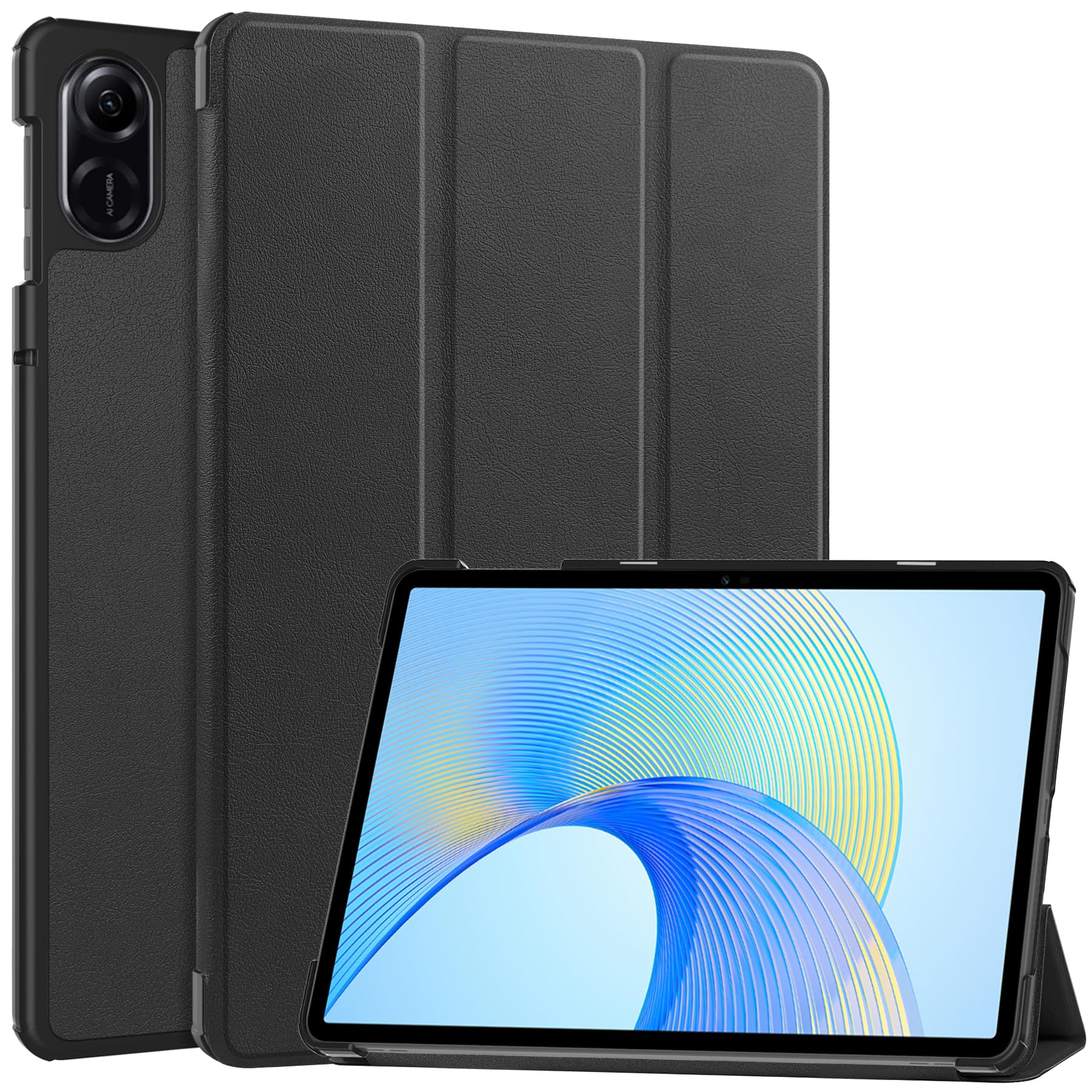 Case for Honor Pad X9 / Honor Pad X8 Pro Tablet 11.5-Inch 2023, Slim Tri-Fold Stand Premium Leather Protective Shell Smart Cover with Auto Wake/Sleep Flip Case for Honor Pad X9 / X8 Pro, Black