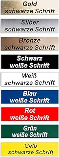 2-Stueck-Klingelschild selbstklebend, MADE IN GERMANY -Tuerschild-Namensschild-Briefkastenschild-mit-Gravur