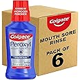 Colgate Peroxyl Antiseptic Mouth Sore Rinse, Alcohol Free, 1.5% Hydrogen Peroxide, Mild Mint, 8.45 Ounce (Pack of 6)