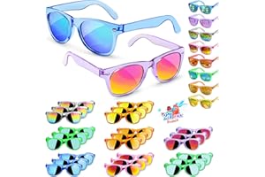 GKTZ Kids Sunglasses Party Favors - 24 Packs Sunglasses Bulk for Kids with UV400 Protection in Bulk for Boys and Girls，Neon Sunglasses for Kids Birthday Graduation Party Gift