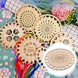 EXCEART Wooden Wire Board for Cross Stitch Thread Organization - Brown view 7